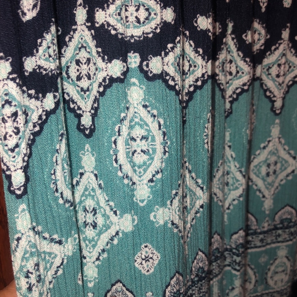 Pink Republic Patterned Maxi Dress in Teal and Navy - Picture 9 of 9